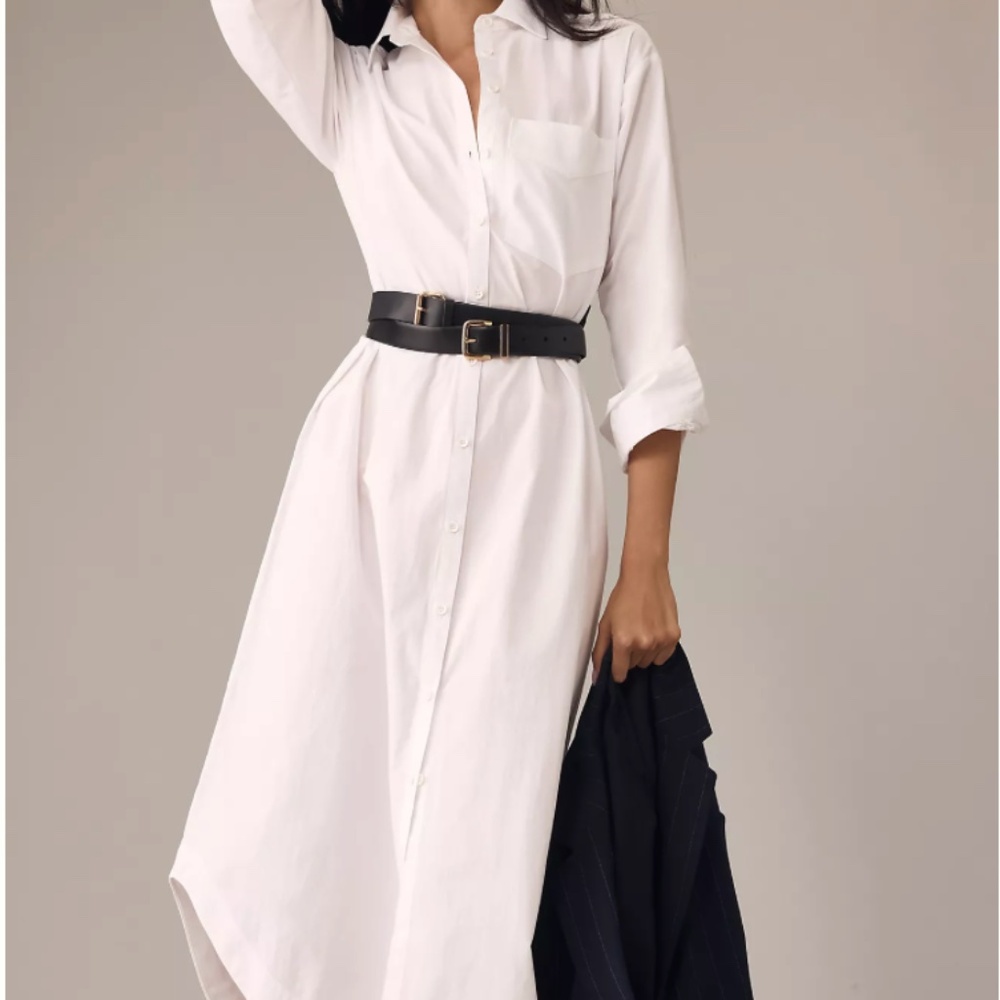 Soren Shirt Dress, White Size Large, worn once